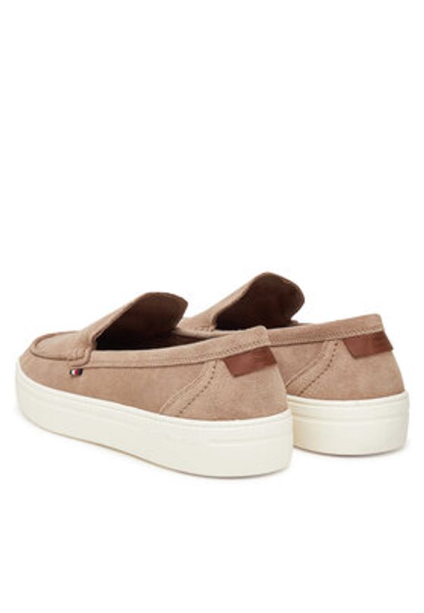 TOMMY HILFIGER - Tommy Hilfiger Półbuty Modern Light Hybrid Suede Loafer FM0FM05354 Brązowy. Kolor: brązowy. Materiał: skóra, zamsz