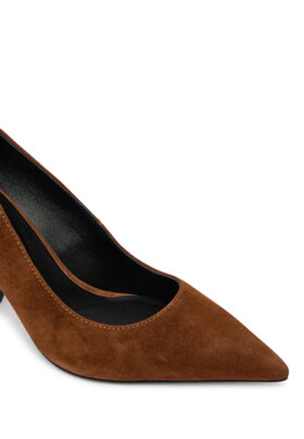 BOSS Czółenka Gracey 50554372 Brązowy. Kolor: brązowy. Materiał: skóra