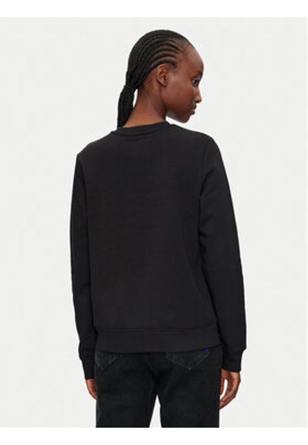 Karl Lagerfeld - KARL LAGERFELD Bluza 246W1804 Czarny Regular Fit. Typ kołnierza: dekolt w karo. Kolor: czarny. Materiał: bawełna