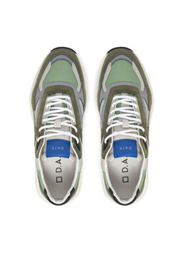 D.A.T.E. Sneakersy Fuga M421-FG-NY Zielony. Kolor: zielony. Materiał: skóra, zamsz