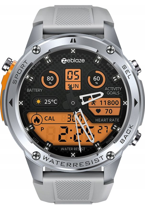 Smartwatch Zeblaze Smartwatch Zeblaze Stratos 2 Ultra - srebrny. Rodzaj zegarka: smartwatch. Kolor: srebrny