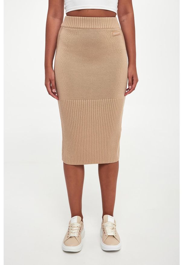 Armani Exchange - Spódnica midi wełniana ARMANI EXCHANGE. Materiał: wełna