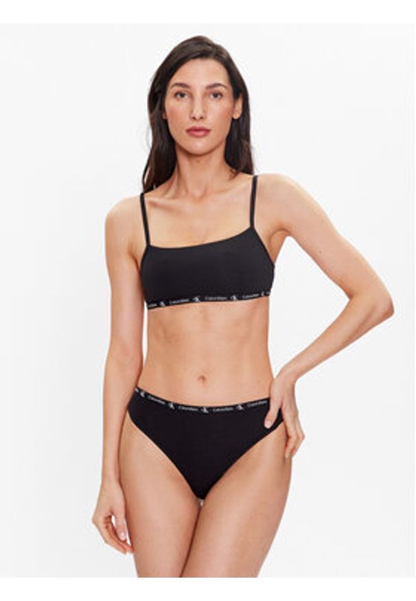 Calvin Klein Underwear Komplet 2 par stringów 000QD3990E Kolorowy. Materiał: bawełna. Wzór: kolorowy