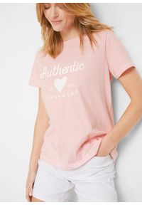 bonprix - T-shirt. Okazja: na co dzień. Kolor: różowy. Styl: casual #2