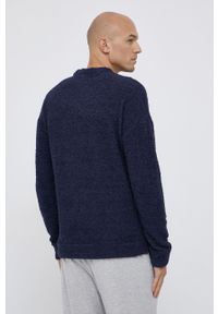 Calvin Klein Underwear Bluza piżamowa męska kolor granatowy z aplikacją. Kolor: niebieski. Materiał: dzianina. Wzór: aplikacja #4