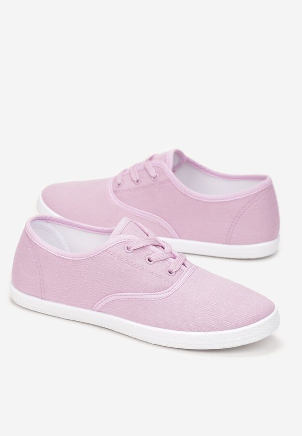 Born2be - Fioletowe Tenisówki z Krótkim Sznurowaniem Madilinne. Okazja: na co dzień. Kolor: fioletowy. Styl: casual