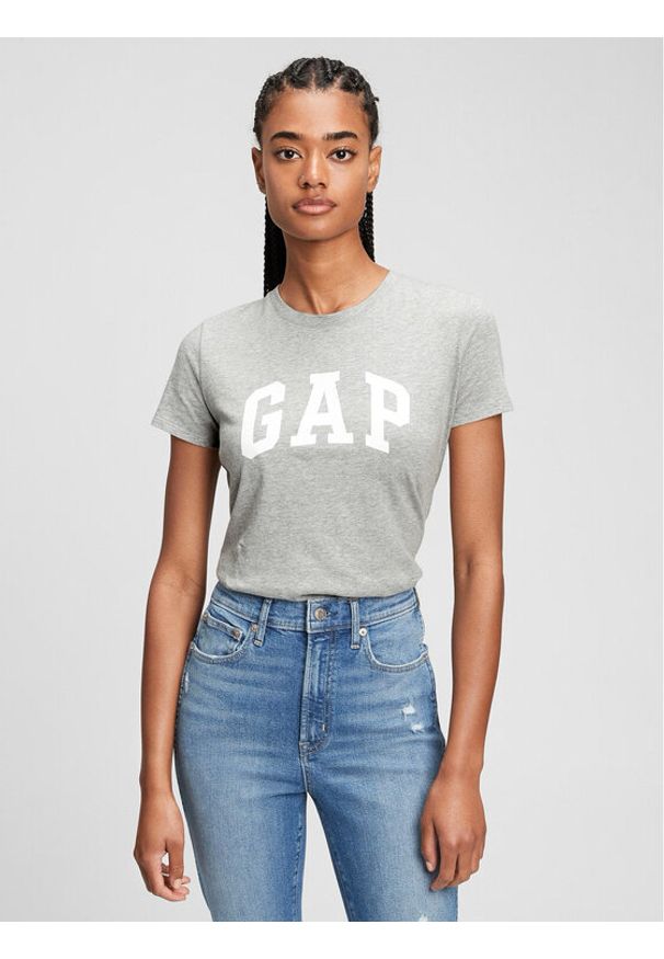 GAP - Gap T-Shirt 268820-02 Szary Regular Fit. Kolor: szary. Materiał: bawełna