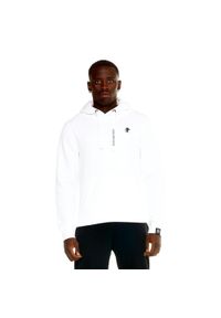LEONE 1947 APPAREL - Męska bluza z kapturem Leone, miękka basic. Typ kołnierza: kaptur. Kolor: biały. Materiał: tkanina. Sport: fitness