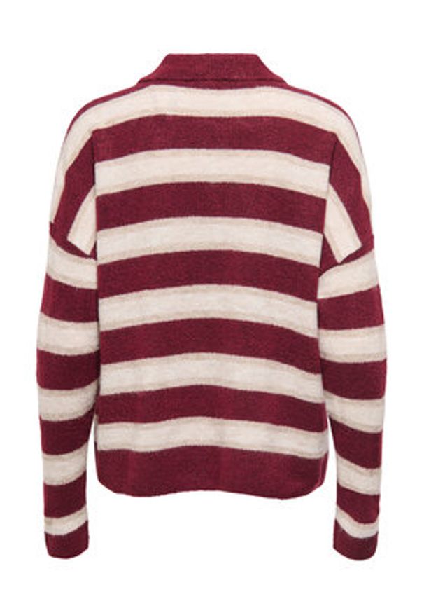 only - ONLY Sweter Talio 15358606 Bordowy Regular Fit. Kolor: czerwony. Materiał: syntetyk