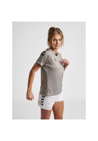 Koszulka sportowa z krótkim rękawem damska Hummel Core XK Poly Jersey S/S Woman. Kolor: szary. Materiał: jersey, poliester. Długość rękawa: krótki rękaw. Długość: krótkie