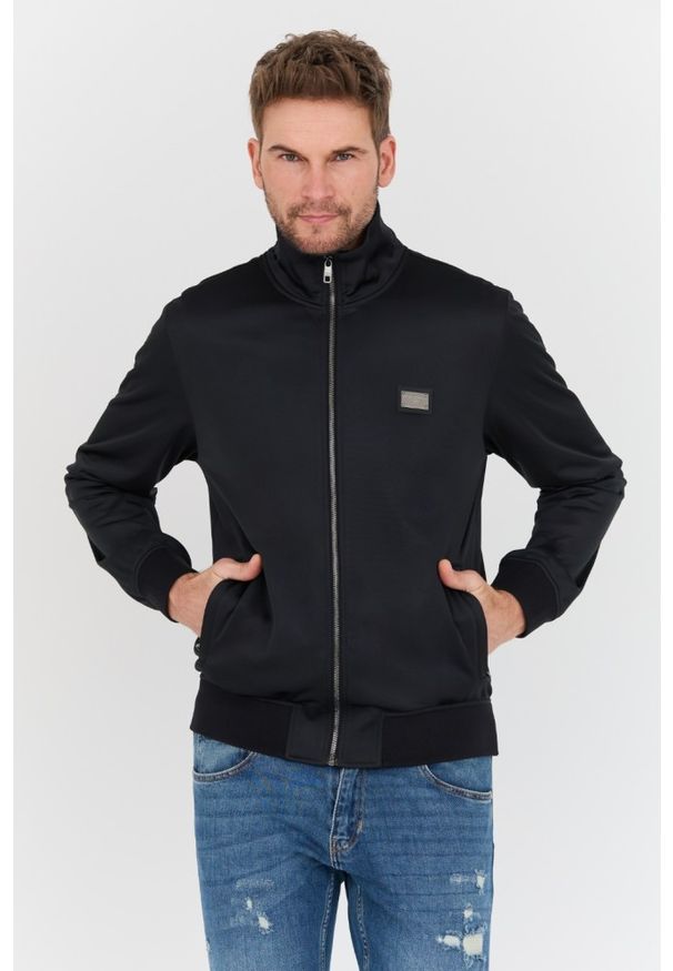 Dolce and Gabbana - DOLCE & GABBANA Czarny męski bomber, Rozmiar 52. Kolor: czarny