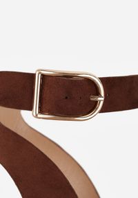 Renee - Brązowe Sandały z Plecionki w Stylu Boho VICES z Paskami w Kształcie X Nahmala. Okazja: na co dzień. Zapięcie: pasek. Kolor: brązowy. Wzór: paski, aplikacja. Sezon: lato. Styl: boho #5