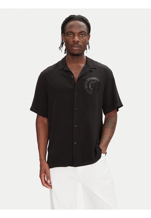 Just Cavalli Koszula 78OALY04 Czarny Regular Fit. Kolor: czarny. Materiał: wiskoza