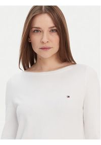 TOMMY HILFIGER - Tommy Hilfiger Sweter WW0WW42050 Biały Regular Fit. Kolor: biały. Materiał: bawełna #3