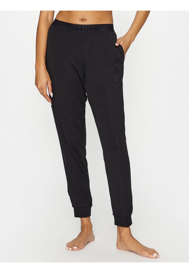 Calvin Klein Underwear Spodnie piżamowe 000QS7004E Czarny Regular Fit. Kolor: czarny. Materiał: bawełna