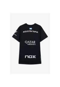 NOX - Koszulka Nox Czarna, krótki rękaw, sportowy styl. Kolor: czarny. Materiał: poliester. Długość rękawa: krótki rękaw. Długość: krótkie #1