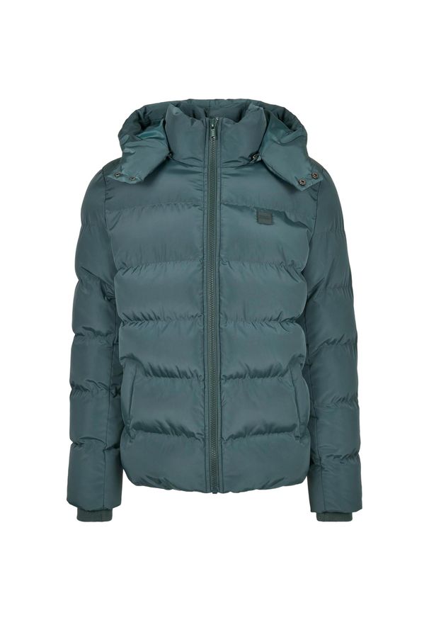 Urban Classics - Męska Kurtka Puchowa Z Kapturem. Typ kołnierza: kaptur. Kolor: zielony. Materiał: puch. Sport: turystyka piesza