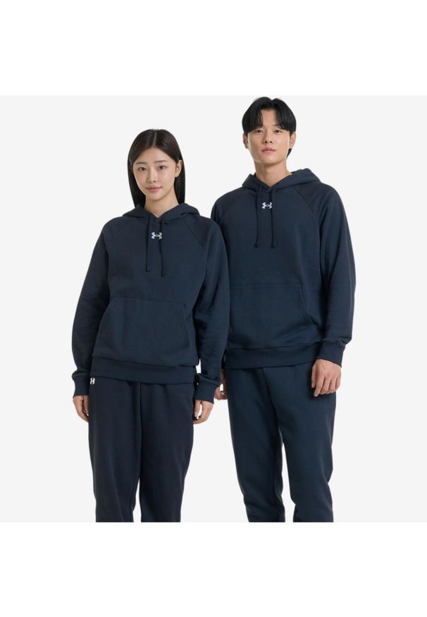 Under Armour - Bluza z kapturem unisex UA Rival Fleece. Typ kołnierza: kaptur. Kolor: czarny. Sport: fitness