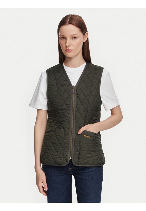 Barbour Bezrękawnik Fleece Betty LLI0003OL71 Zielony ciemny Regular Fit. Kolor: zielony. Materiał: syntetyk. Długość rękawa: bez rękawów