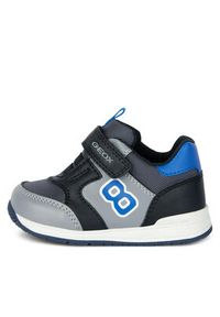 Geox Sneakersy B Rishon Boy B360RA 054FU C0043 Czarny. Kolor: czarny. Materiał: skóra