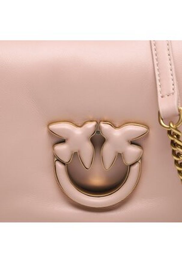Pinko Torebka Love Click Baby Puff AI 23-24 PLTT 101584 A10F Różowy. Kolor: różowy. Materiał: skórzane