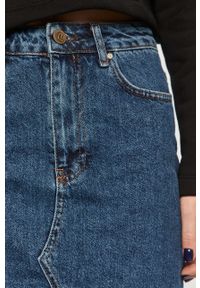 Answear Lab - Spódnica jeansowa. Okazja: na co dzień. Kolor: niebieski. Materiał: jeans. Wzór: gładki. Styl: wakacyjny #2