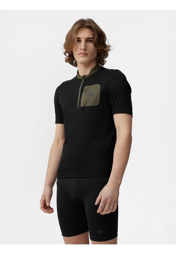 4f - 4F Koszulka rowerowa MTB męska M. Kolor: czarny. Materiał: dzianina, materiał. Sport: kolarstwo