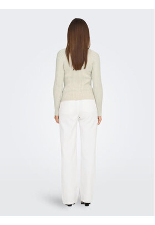 JDY Sweter 15238267 Beżowy Regular Fit. Kolor: beżowy. Materiał: syntetyk, wiskoza