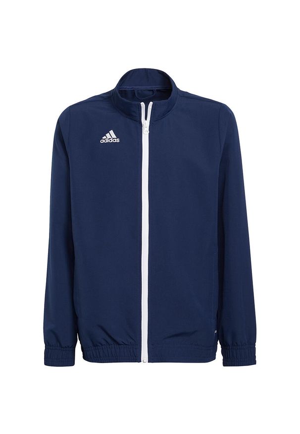 Adidas - Bluza piłkarska dla dzieci adidas Entrada 22 Presentation Jacket. Kolor: niebieski. Materiał: poliester, tkanina. Sport: piłka nożna