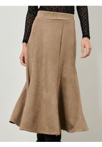Sinsay - Spódnica midi - beżowy. Kolor: beżowy #1
