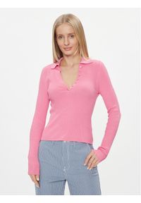 only - ONLY Sweter Minna 15309345 Różowy Regular Fit. Kolor: różowy. Materiał: wiskoza