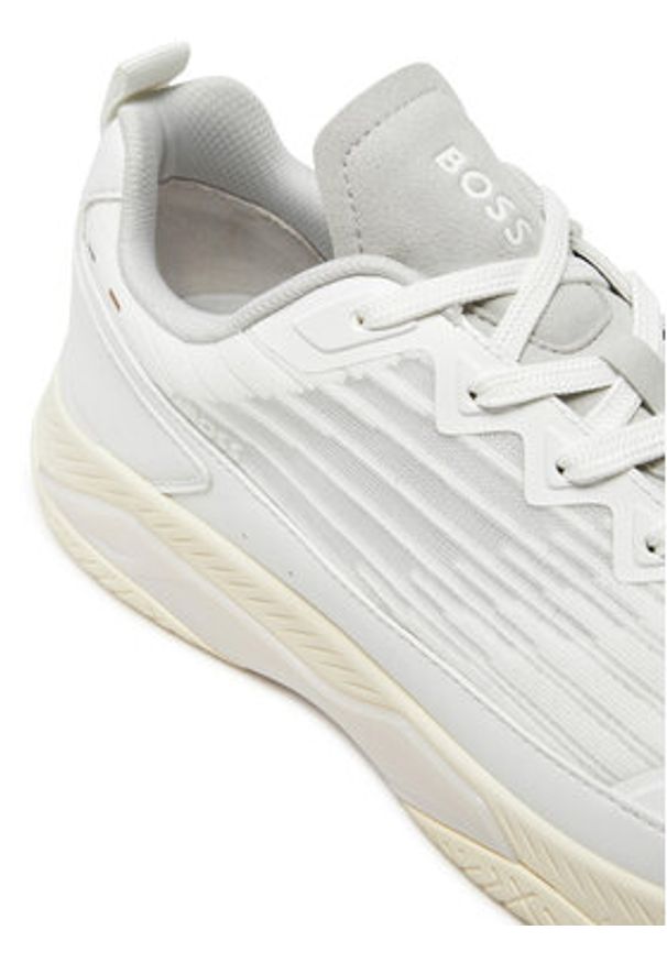 BOSS - Boss Sneakersy Courtstride Tenn me 50523209 Biały. Kolor: biały. Materiał: materiał