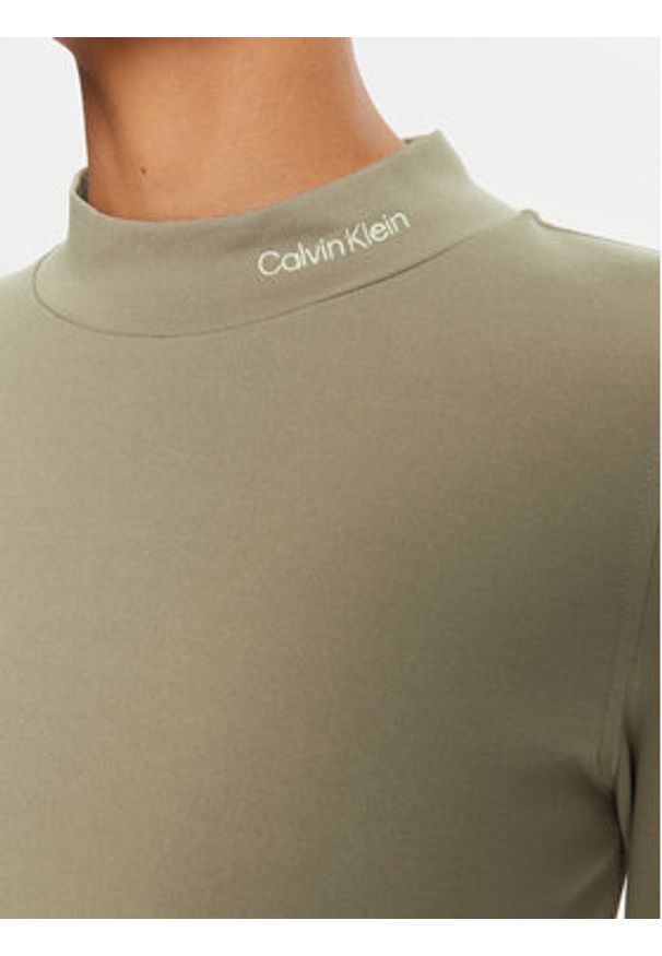 Calvin Klein Jeans Sukienka codzienna J20J225395 Zielony Regular Fit. Okazja: na co dzień. Kolor: zielony. Materiał: wiskoza, syntetyk. Typ sukienki: proste. Styl: casual