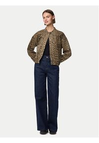 Pieces Kurtka bomber Salume 17156456 Brązowy Regular Fit. Kolor: brązowy. Materiał: syntetyk #3