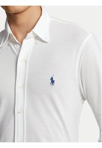Polo Ralph Lauren Koszula 710654408003 Biały Regular Fit. Typ kołnierza: polo. Kolor: biały. Materiał: bawełna #4