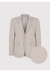 Pako Lorente - PAKO LORENTE - Jasnobrązowa dzianinowa marynarka męska. Kolor: brązowy. Materiał: dzianina #1