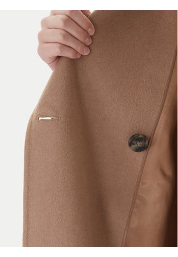 Weekend Max Mara Płaszcz przejściowy Cascia 2525016072 Beżowy Regular Fit. Kolor: beżowy. Materiał: kaszmir