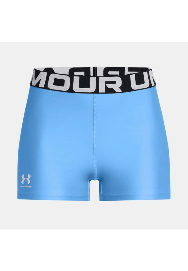 Under Armour - Krótkie legginsy treningowe damskie UNDER ARMOUR szybkoschnące kolarki. Kolor: niebieski. Długość: krótkie