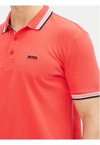 BOSS Polo Paddy 50469055 Czerwony Regular Fit. Typ kołnierza: polo. Kolor: czerwony. Materiał: bawełna #3