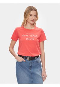 Pepe Jeans T-Shirt Harbor PL505743 Czerwony Regular Fit. Kolor: czerwony. Materiał: bawełna