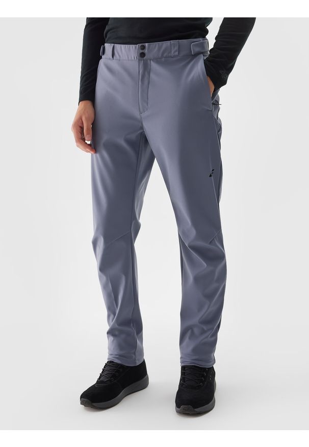 4f - 4F Spodnie softshellowe membrana 5000 męskie - granatowe 3XL. Kolor: niebieski. Materiał: tkanina, hardshell, softshell, dzianina, materiał. Technologia: Windstopper. Sezon: zima. Sport: outdoor, wspinaczka, turystyka piesza