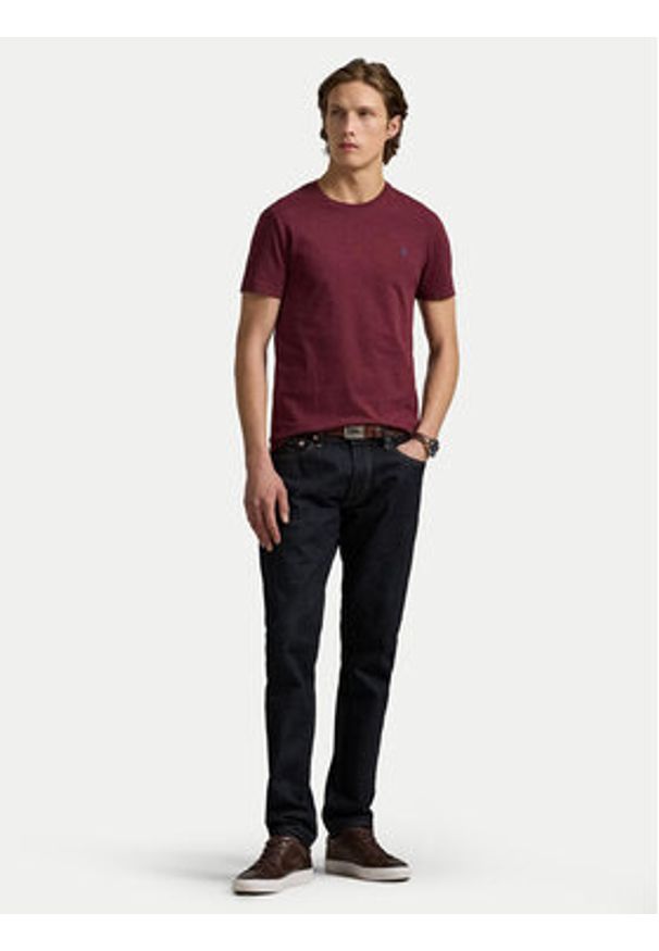 Polo Ralph Lauren T-Shirt 710671438283 Bordowy Custom Slim Fit. Typ kołnierza: polo. Kolor: czerwony. Materiał: bawełna