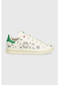 adidas Originals sneakersy dziecięce Stan Smith kolor biały. Nosek buta: okrągły. Zapięcie: sznurówki. Kolor: biały. Materiał: guma. Model: Adidas Stan Smith #1