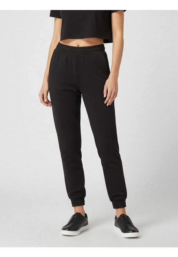 Sinsay - Spodnie dresowe jogger - czarny. Kolor: czarny. Materiał: dresówka