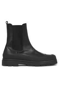 Calvin Klein Sztyblety Chelsea Boot High HM0HM01215 Czarny. Kolor: czarny. Materiał: skóra