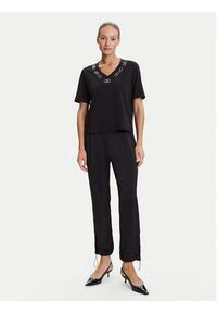 Liu Jo Sport T-Shirt TF5143 JS003 Czarny Regular Fit. Kolor: czarny. Materiał: bawełna. Styl: sportowy #4