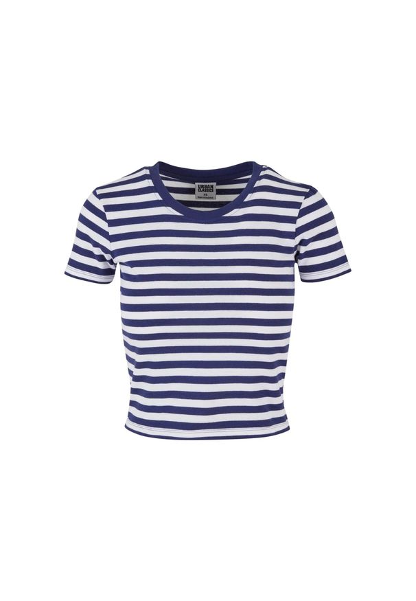 Urban Classics - T-shirt Damski W Paski Krótka. Kolor: niebieski, wielokolorowy, biały. Długość: krótkie. Wzór: paski