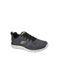 skechers - Buty do chodzenia Męskie Skechers Track - Front Runner. Zapięcie: sznurówki. Kolor: szary. Materiał: materiał, syntetyk, tkanina, guma. Szerokość cholewki: normalna. Sport: turystyka piesza #1