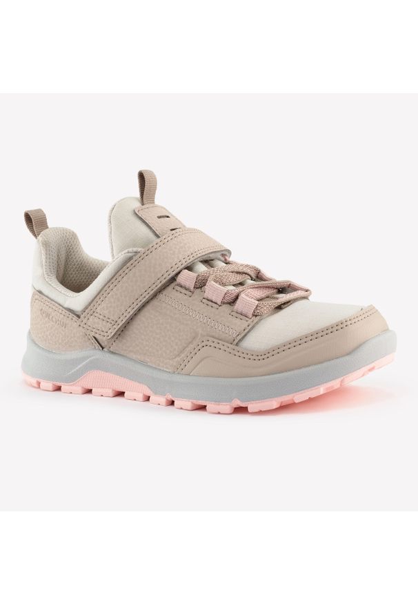 quechua - Buty turystyczne dla dzieci Quechua NH500 niskie. Kolor: beżowy, różowy, wielokolorowy. Materiał: materiał, tkanina, syntetyk. Sport: turystyka piesza