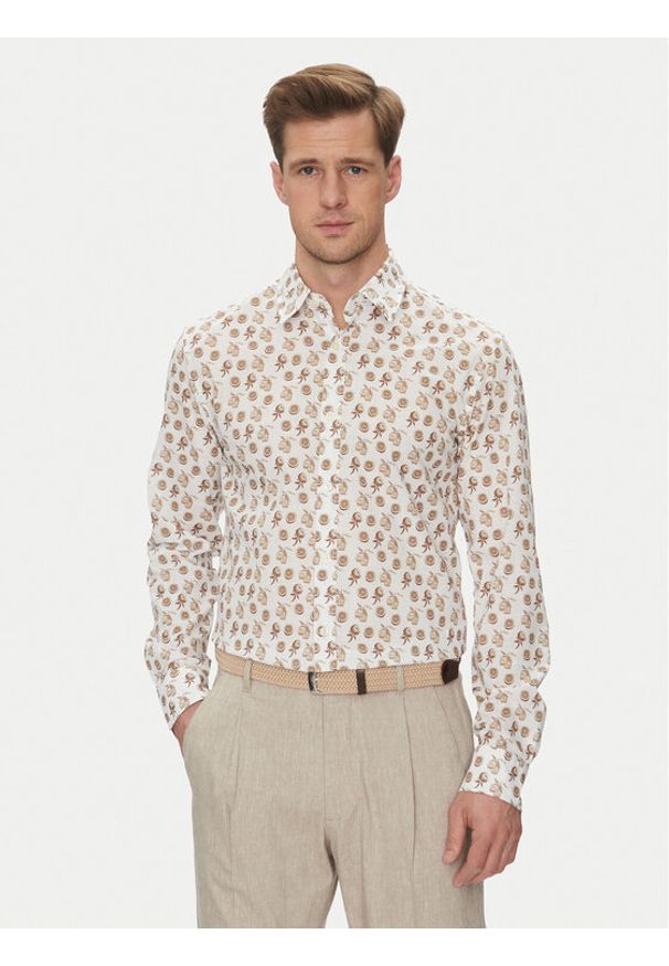 JOOP! Jeans Koszula 15 JJSH-138Hanson3 30045984 Beżowy Modern Fit. Kolor: beżowy. Materiał: bawełna